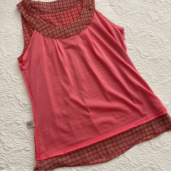 Roz & Ali Top Sleeveless Geometric Print Embellished Neckline Size M - Picture 11 of 14